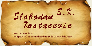 Slobodan Kostačević vizit kartica